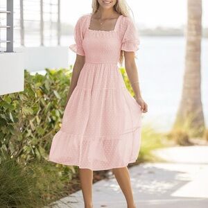 Elegant Pink Women's Dress